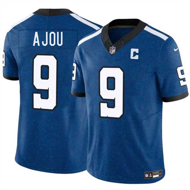 Mens Indianapolis Colts #9 Ajou Ajou Blue 2025 F.U.S.E. Throwback Vapor Limited Stitched Jersey Dzhi